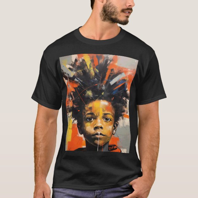 Black History celebrate African American Month art T-Shirt (Front)