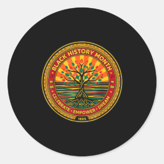 Black History Celebrate Educate Inspire Proud Blac Classic Round Sticker