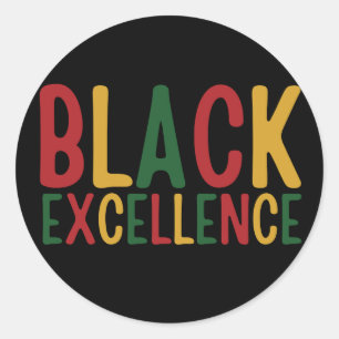 Black History Classic Round Sticker