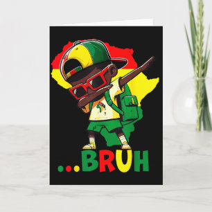 Black History Dab Young Bruh African American Men Card