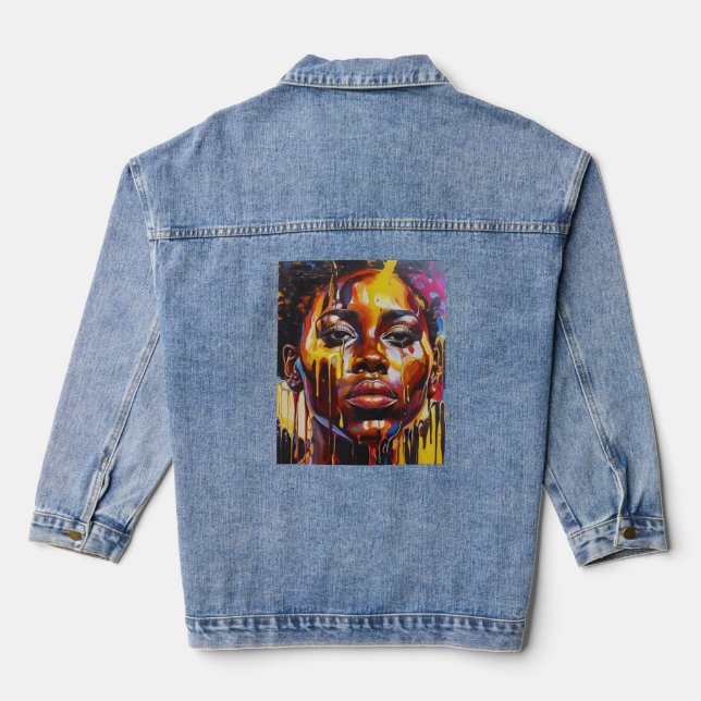 black history  denim jacket (Back)