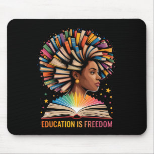 Black History Education Is Freedom Books Black His Mouse Mat