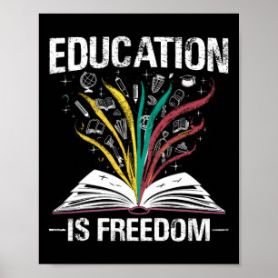 Black History Education Is Freedom Books Black His Poster