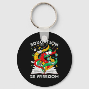Black history education is freedom teachers women key ring