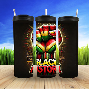 Black History Empowerment Through Powerful  Thermal Tumbler