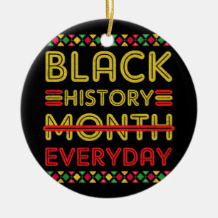 Black History Everyday African American Black Ceramic Tree Decoration