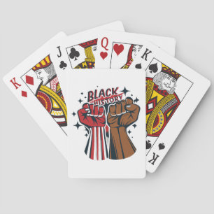 Black History Fists Playing Cards