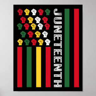 Black History Flag African American Since 1865  Poster