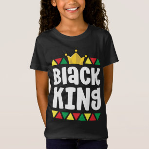 Black History For Boys Kids Black King African Pri T-Shirt