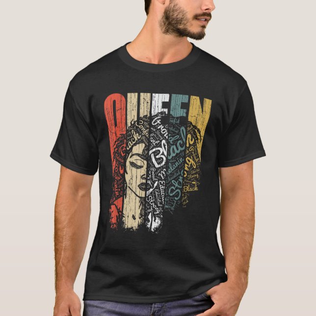 Black History for Women African Clothing Queen T-Shirt (Front)