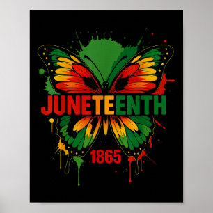 Black History Freedom Butterfly Freeish American J Poster