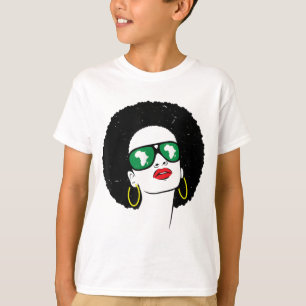 Black History Gift for Women Afro American Pan Afr T-Shirt