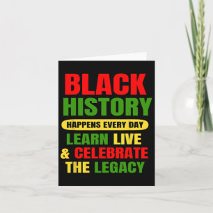 Black History Happens Every Day Black History Mont Card