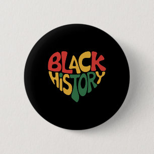 Black History Heart Black History Month Pride  6 Cm Round Badge