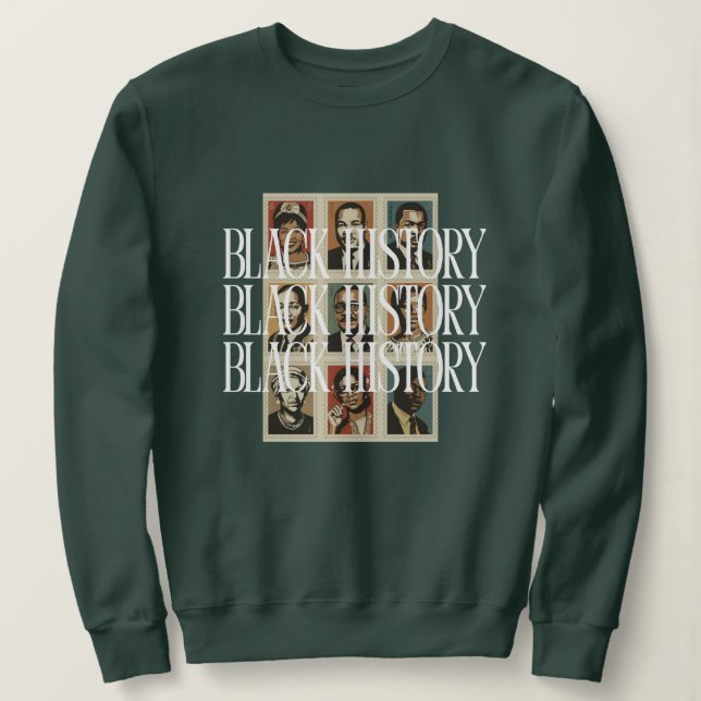 Black History Heritage Graphic Unisex Sweatshirt (Design Front)