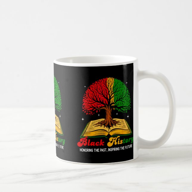 Black History Honoring Past Inspiring Future Afric Coffee Mug (Right)