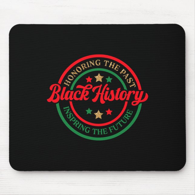 Black History Honoring Past Inspiring Future Afric Mouse Mat (Front)