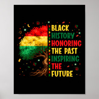 Black History Honoring Past Inspiring Future Men W Poster