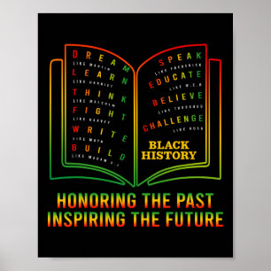 Black History Honoring Past Inspiring The Future B Poster