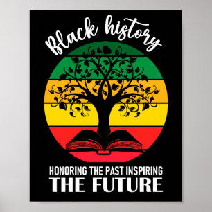 Black History Honoring Past Inspiring The Future Poster