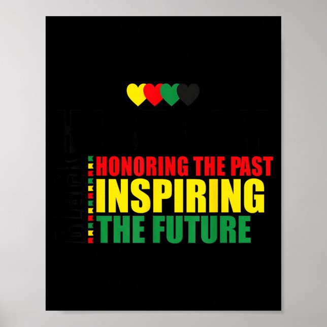 Black History Honoring The Past Inspiring Future B Poster (Front)