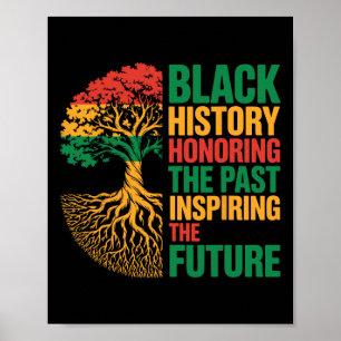 Black History Honoring The Past Inspiring The Futu Poster