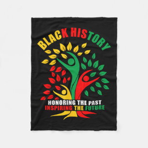 Black History Honouring Past Inspiring Future Afri Fleece Blanket