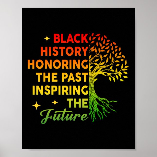 Black History Honouring Past Inspiring Future Afri Poster (Front)