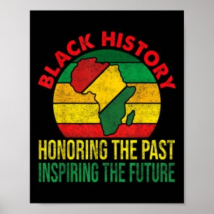 Black History Honouring Past Inspiring Future Men  Poster