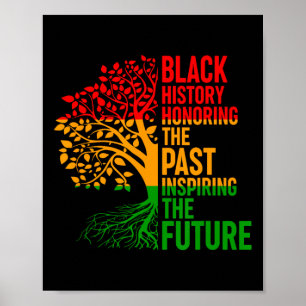 Black History Honouring Past Inspiring Future Men  Poster