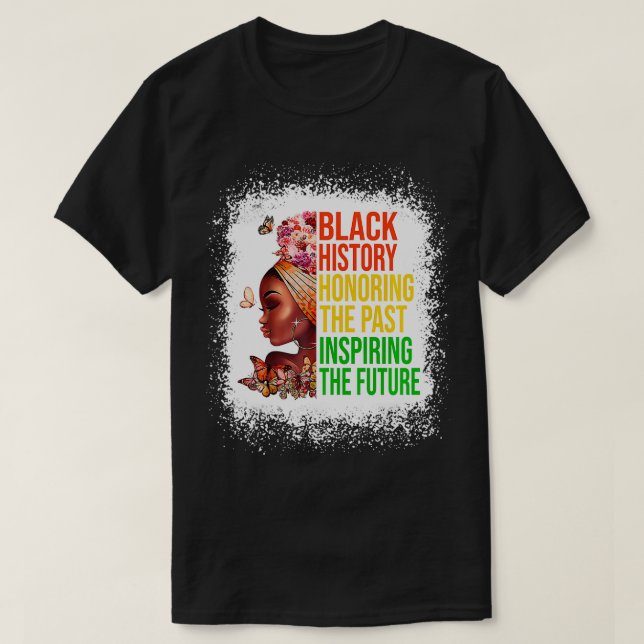 Black History Honouring Past Inspiring Future Men  T-Shirt (Design Front)