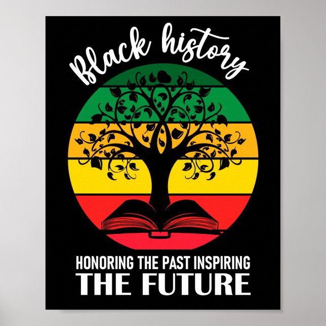 Black History Honouring Past Inspiring The Future Poster (Front)