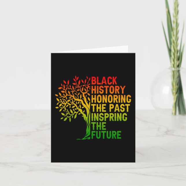 Black History Honouring The Past African Pride Bla Card (Front)