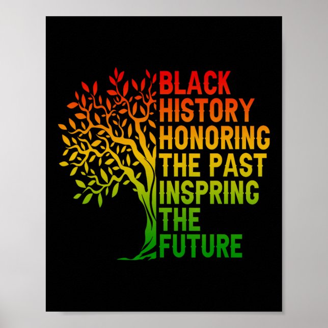 Black History Honouring The Past African Pride Bla Poster (Front)