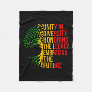 Black History Honouring The Past Inspiring The Fut Fleece Blanket
