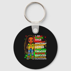 Black History I Am Black Child African American Ki Key Ring