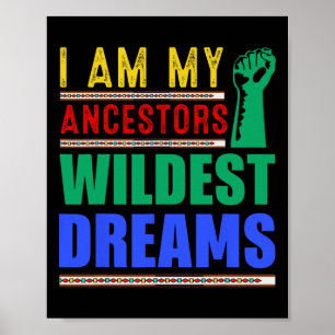 Black History I Am My Ancestors Wildest Dream Wome Poster