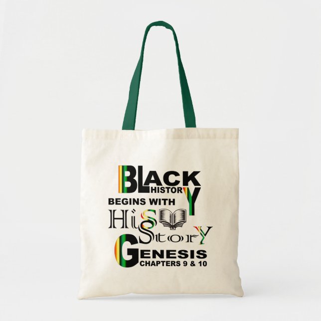 Black History I Budget Tote I  GrnStrap (Front)