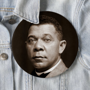 Black History Icon: Booker T Washington, Portrait 6 Cm Round Badge