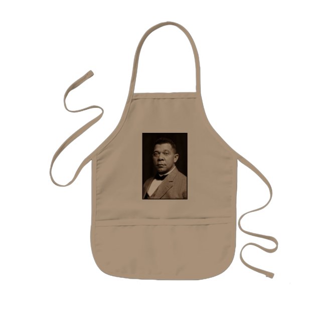 Black History Icon: Booker T Washington, Portrait Kids Apron (Front)