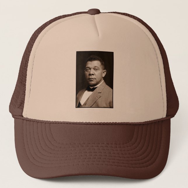 Black History Icon: Booker T Washington, Portrait Trucker Hat (Front)