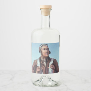 Black History Icons: Aviators of WW2, US Pilots Liquor Bottle Label