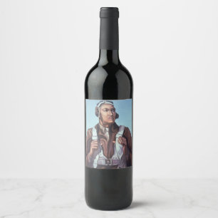 Black History Icons: Aviators of WW2, US Pilots Wine Label