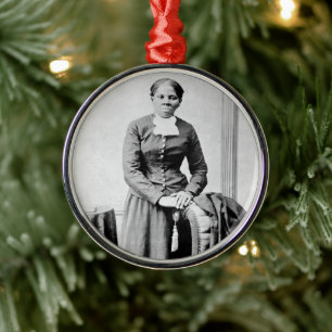 Black History Icons: Harriet Tubman, Civil Rights Metal Tree Decoration