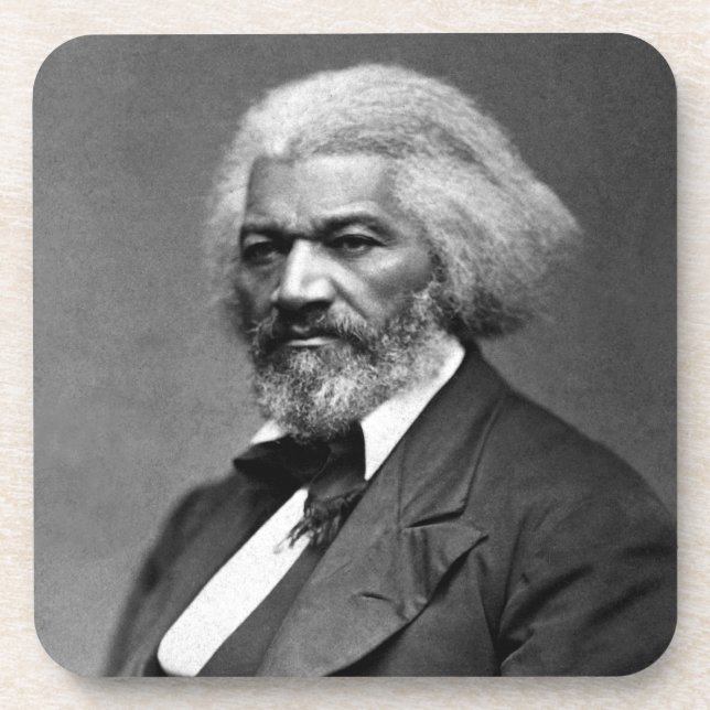 Black History Icons: Older Frederick Douglass Coaster (Front)