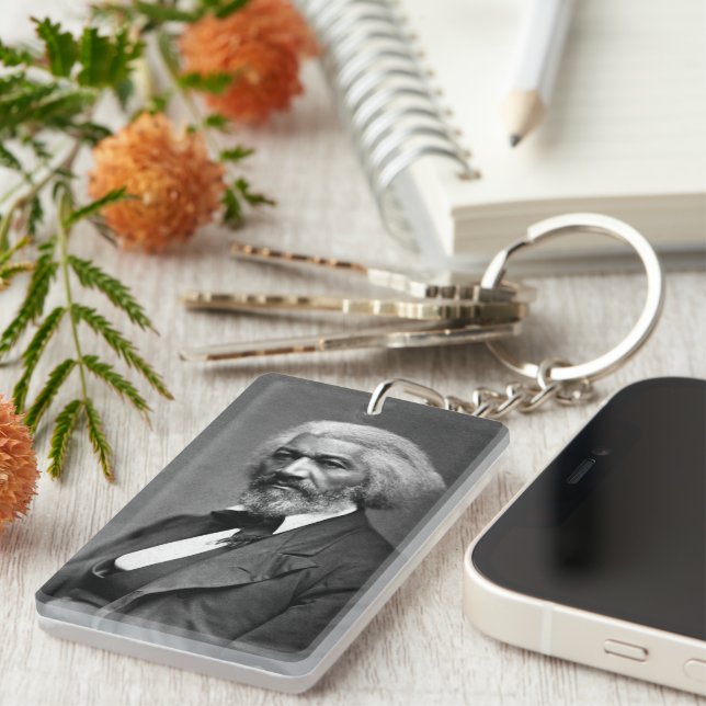Black History Icons: Older Frederick Douglass Key Ring (Front Right)