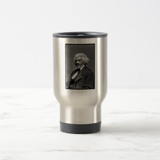 Black History Icons: Older Frederick Douglass Travel Mug (Center)