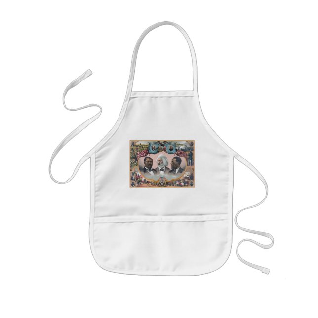 Black History Icons: With Frederick Douglass Kids Apron (Front)
