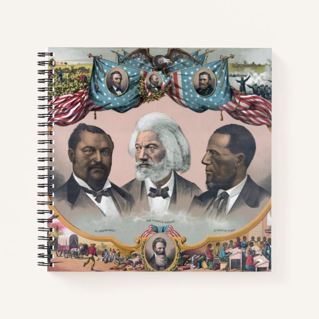 Black History Icons: With Frederick Douglass Notebook (Front)