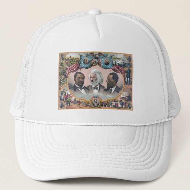 Black History Icons: With Frederick Douglass Trucker Hat (Front)